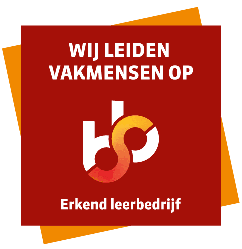 erkend leerbedrijf logo rood oranje